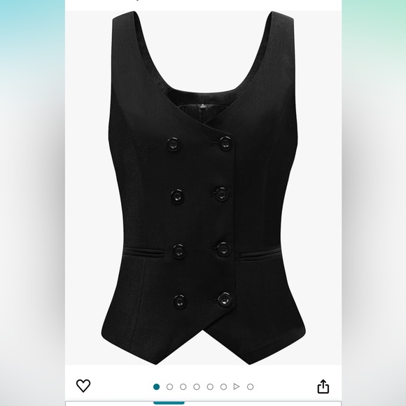 Black womans uniform vest, catering, bartender - Picture 1 of 2